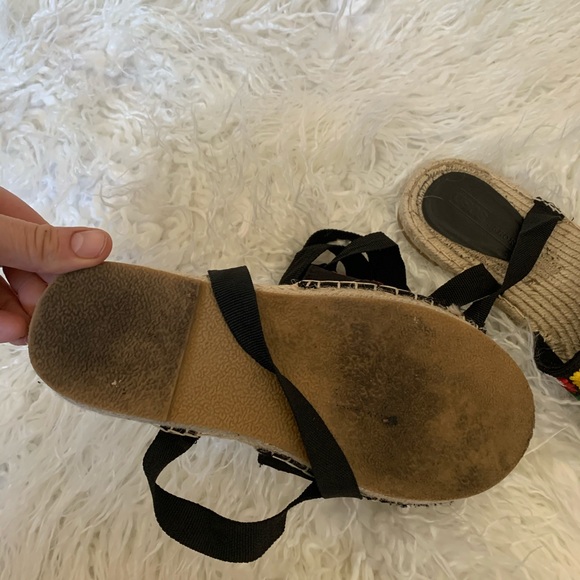 ASOS embroidered boho ankle strap espadrilles EEE - Picture 5 of 5